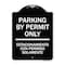 Signmission Parking by Permit Estacionamiento Con Permiso Solamente Heavy-Gauge Alum, 24" x 18", BW-1824-23454 A-DES-BW-1824-23454 - alternate 1